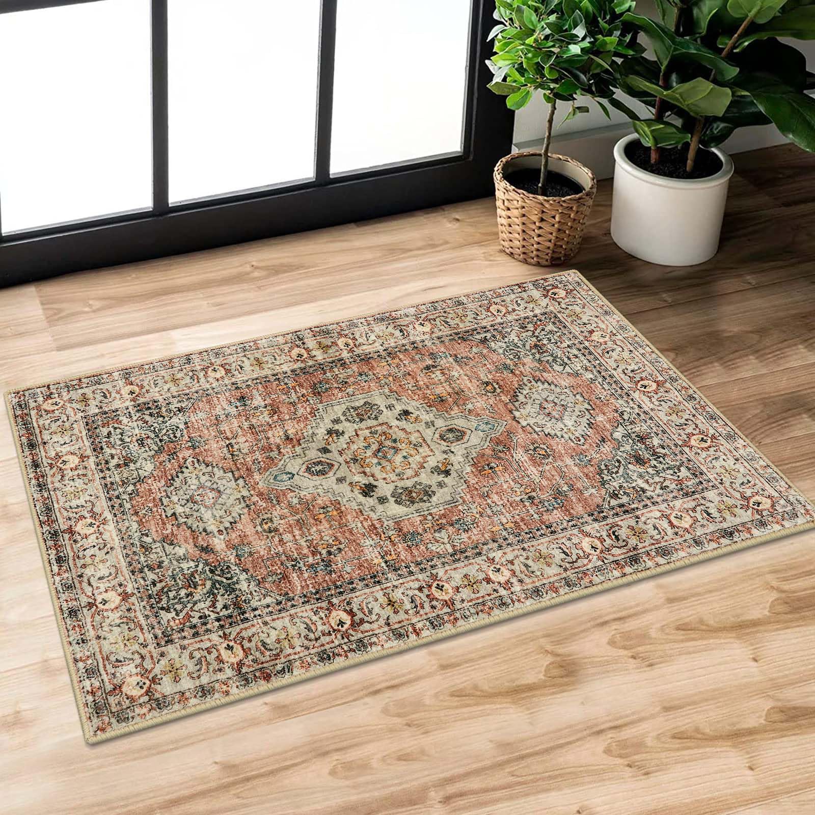 Amazon.com: Lahome Oriental Door Mat Indoor Entrance, 2x3 Washable