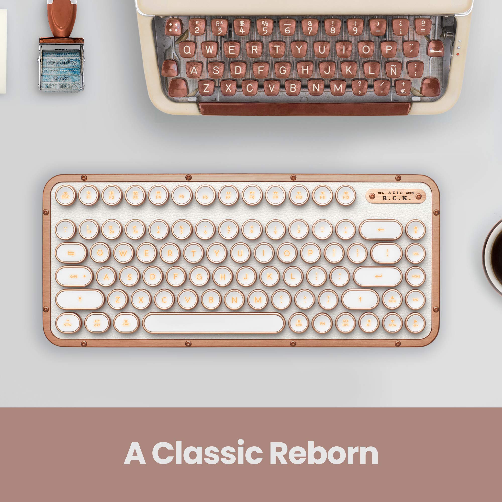 Amazon.com: Azio Retro Compact Keyboard (Posh) - Bluetooth