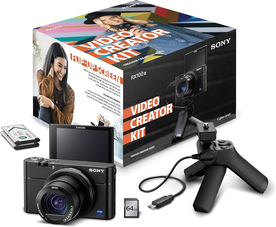 Sony RX100M3 Video Creator Kit with Shooting Grip, Media Card