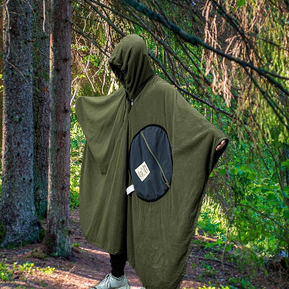 Amazon.co.jp: ポンチョ寝袋、ウェアラブルポンチョブランケット