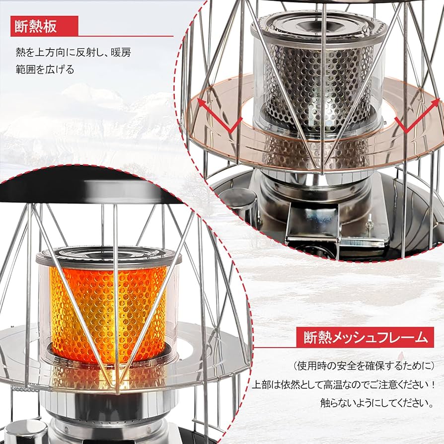 灯油ストーブ 手動調整式 転倒防止装置有 灯油ストーブ 手動調整式