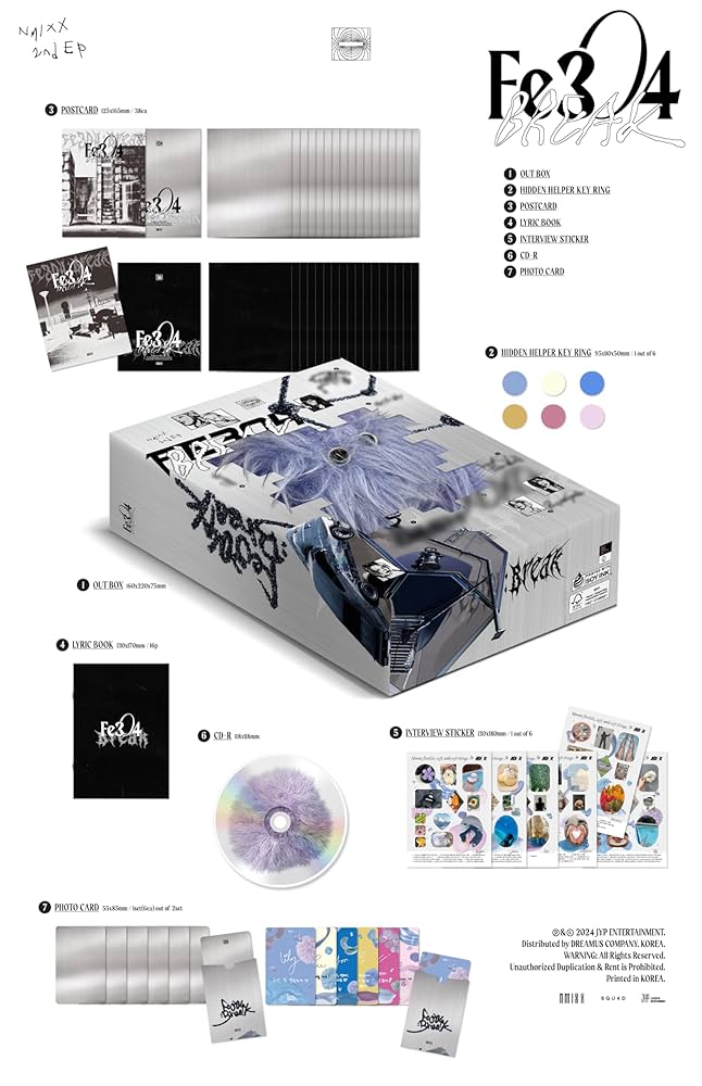 NMIXX Fe3O4 : Break 2nd Mini Album LIMITED Version Box+CD+16p