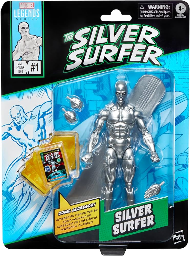 Amazon.com: Marvel Legends Series Silver Surfer, Silver Surfer #1