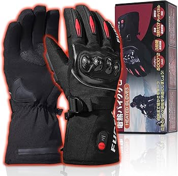 Amazon | 電熱グローブ バイク 冬 グローブ 7.4V速暖 3段階温度調節