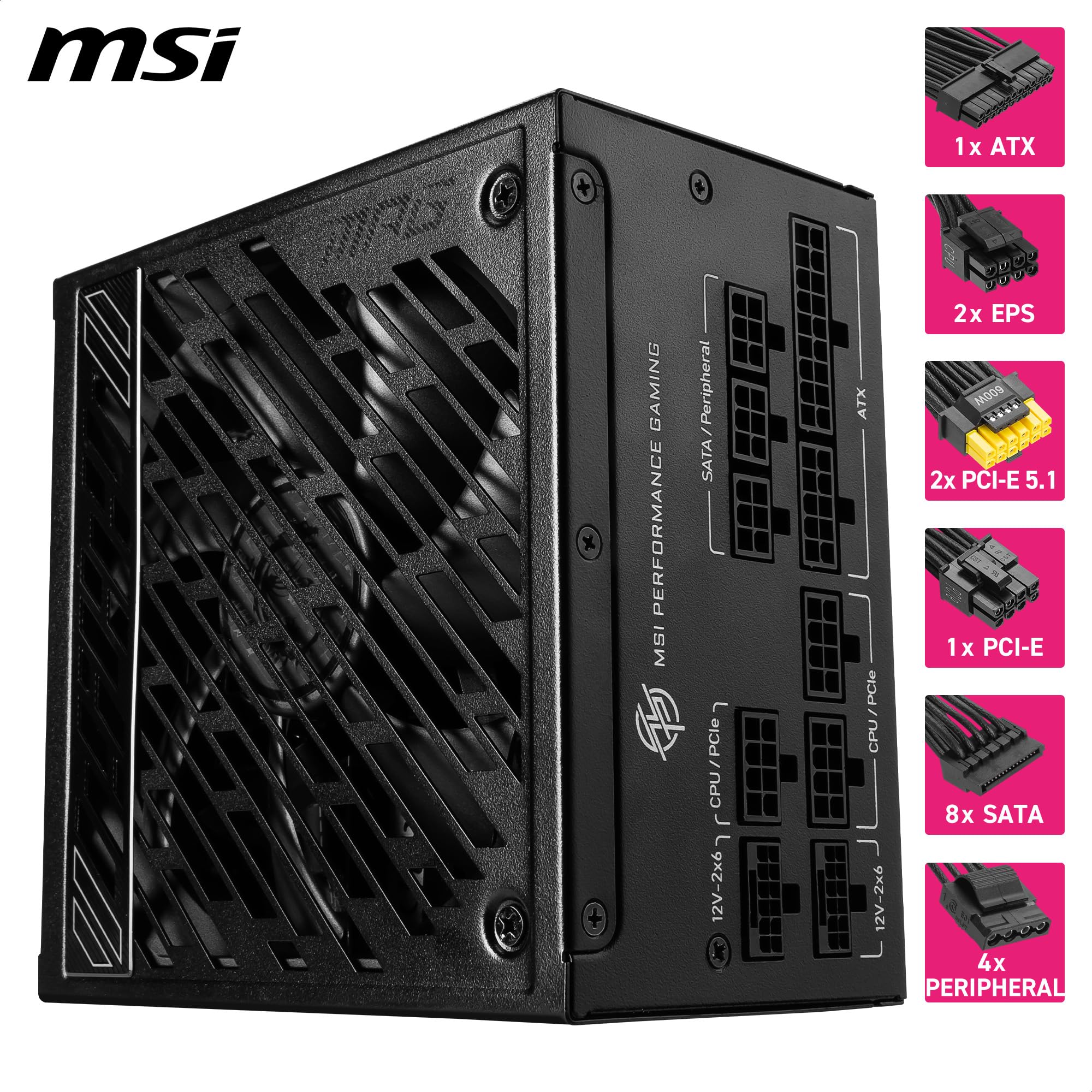 Amazon | MSI MPG A1000GS PCIE5 ATX 3.1 ゲーム用電源 - フル