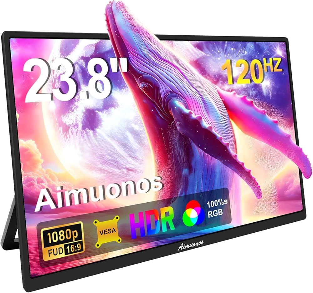 Amazon.co.jp: 23.8インチポータブルモニター、1080Pモバイルモニター