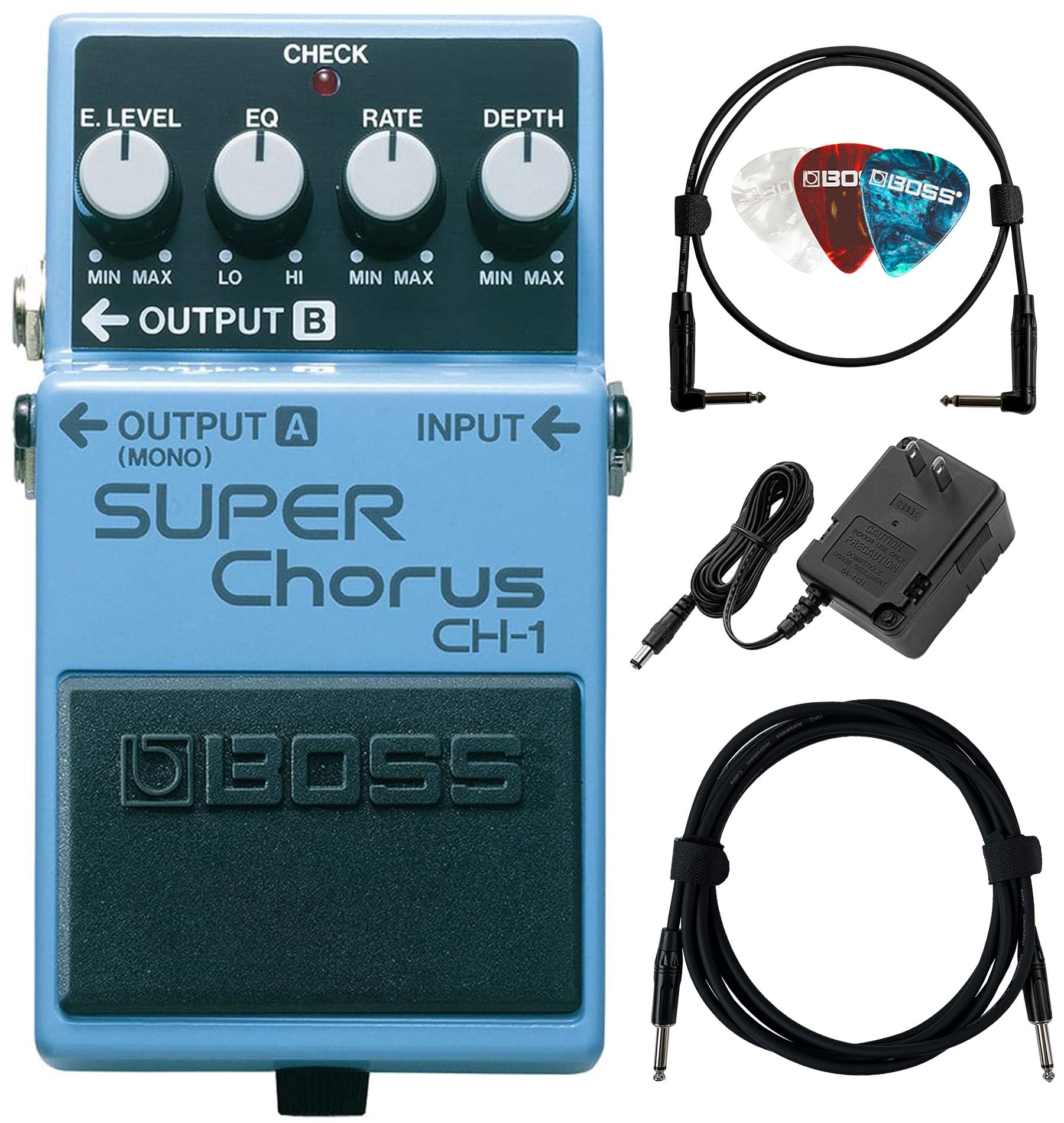 Amazon.com: Boss CH-1 Super Chorus Bundle with Gearlux Power