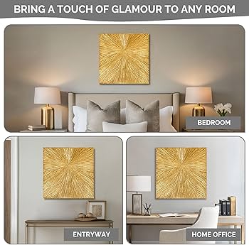 Amazon.com: MADISON PARK SIGNATURE Sunburst Wall Art - Modern