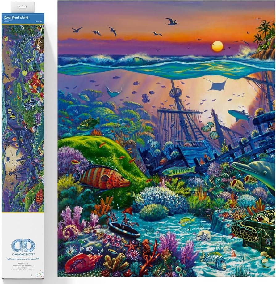 Amazon.com: DIAMOND DOTZ Coral Reef Island Diamond Painting Kits