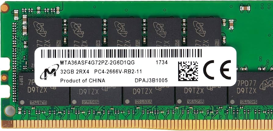MICRON 32GB PC4-2666V-R Registered ECC 2RX4 Memory RDIMM
