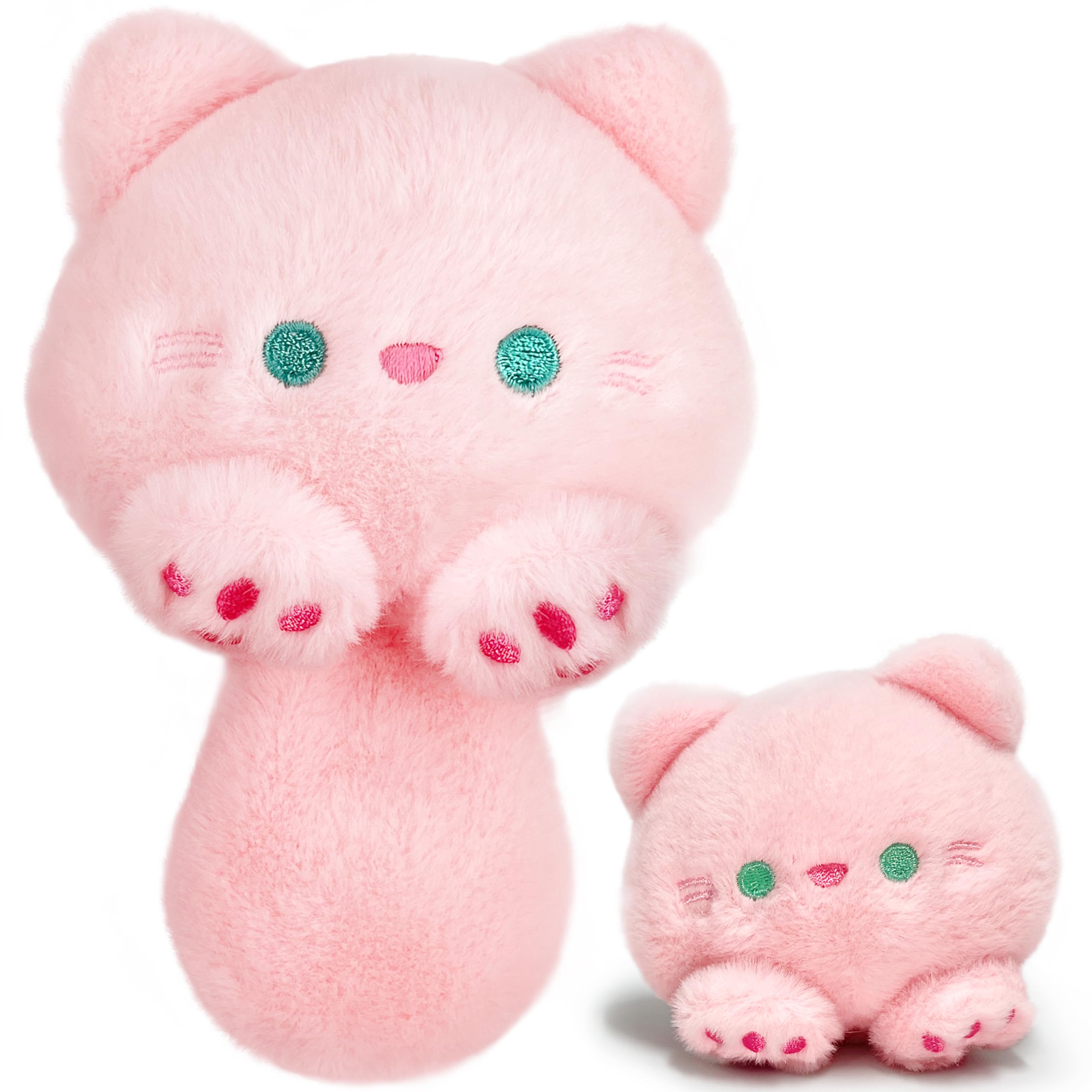 Amazon.co.jp: ピンクの猫のぬいぐるみ、女の子と男の子向けのかわいい