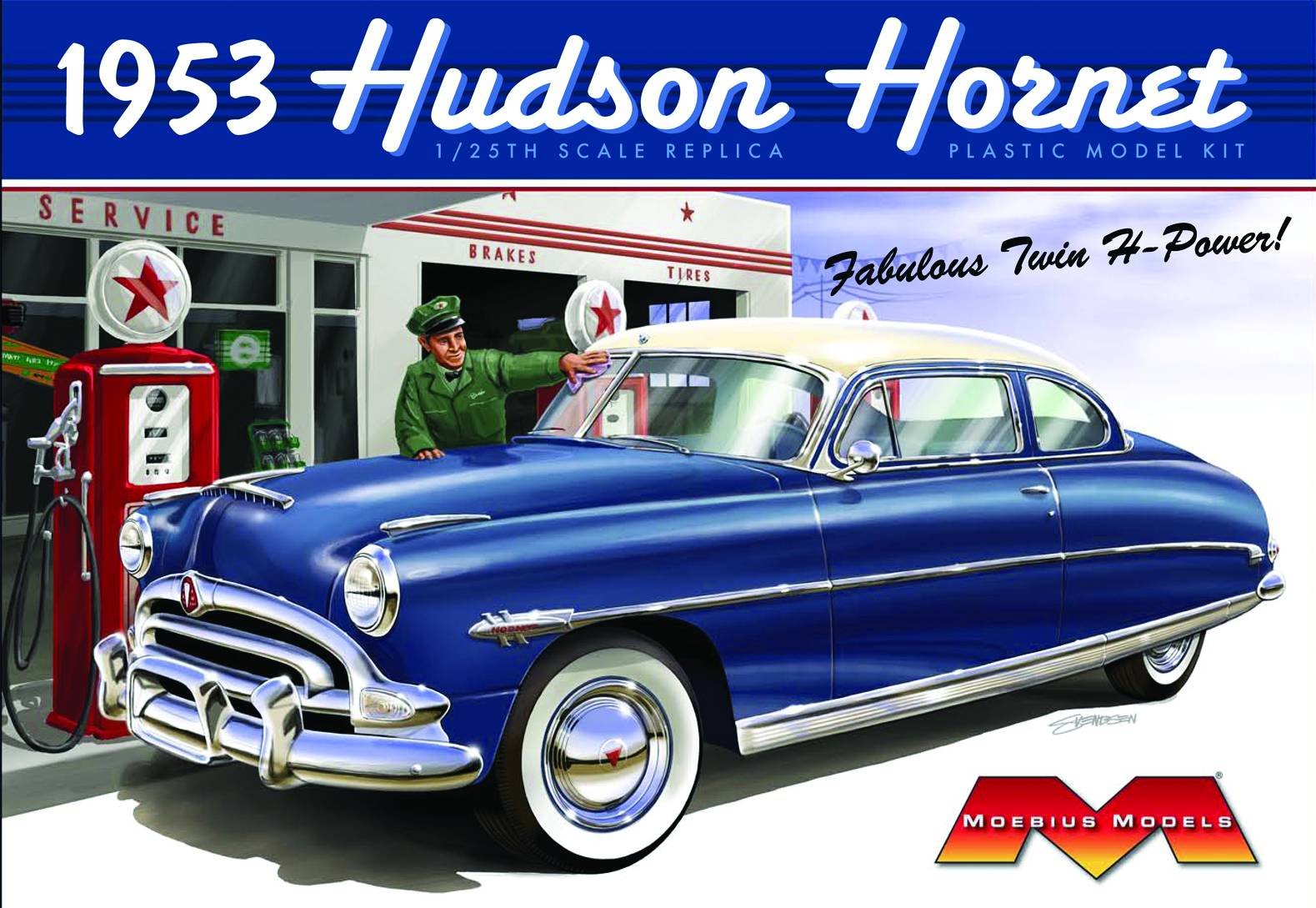 Amazon.com: Moebius Models 1/25 1953 Hudson Hornet : Arts, Crafts