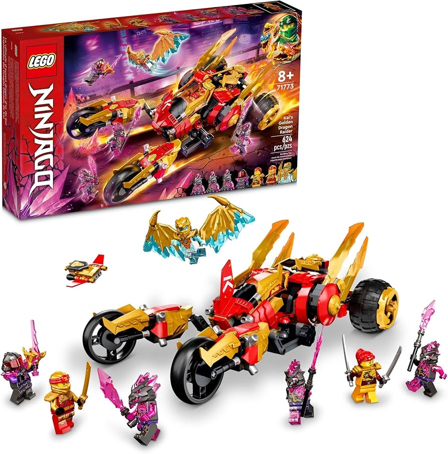 Amazon.com: LEGO NINJAGO Kai's Golden Dragon Raider Multi-Terrain