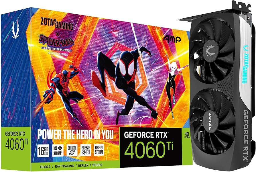 Amazon.com: ZOTAC Gaming GeForce RTX 4060 Ti 16GB AMP Spider-Man