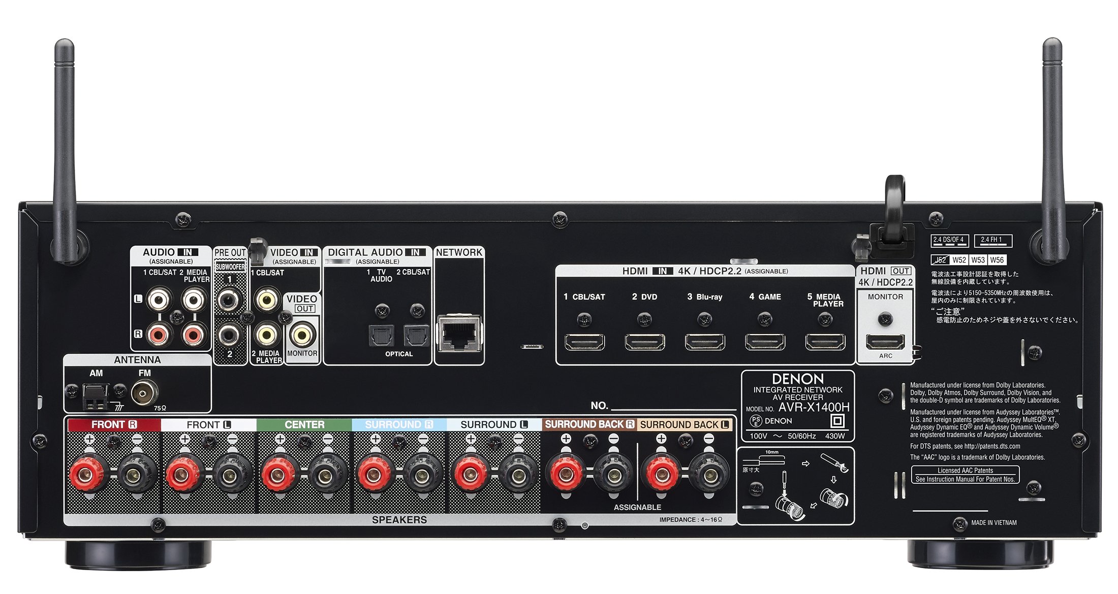 Amazon.co.jp: Denon AVレシーバー 7.2ch Dolby Atmos/DTS:X/HEOS機能