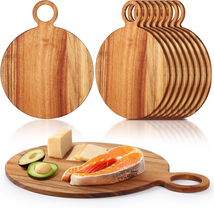 Amazon | Jinei (アカシア) 木製まな板 10枚パック 持ち手付き 木製