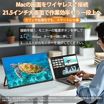 Amazon.co.jp: KEEPTIME ワイヤレス モバイルモニター 21.5インチ 1920