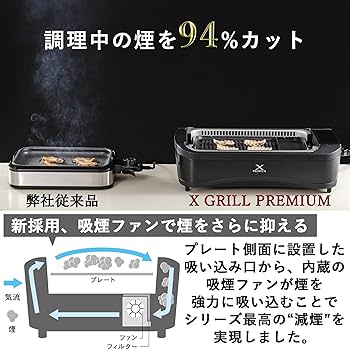 Amazon.co.jp: [山善] 煙の少ない 焼肉プレート XGRILL PREMIUM ワイド
