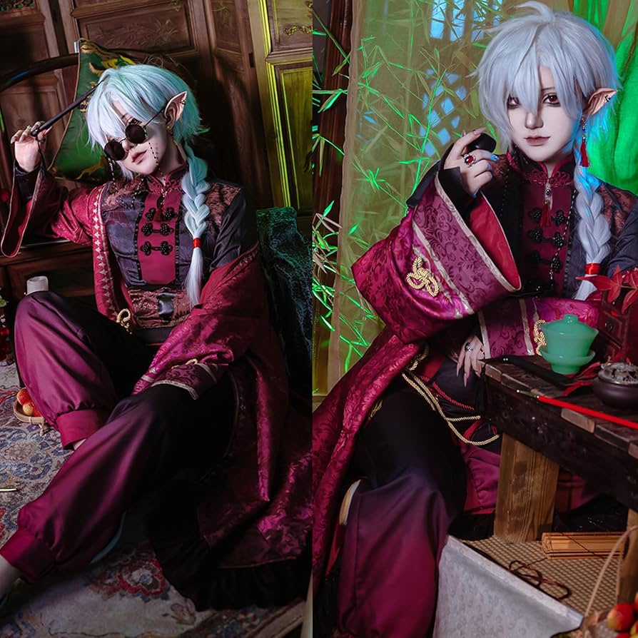 Amazon.co.jp: コスプレ衣装 【ウィッグ、耳飾り、メガネ付き】 フル