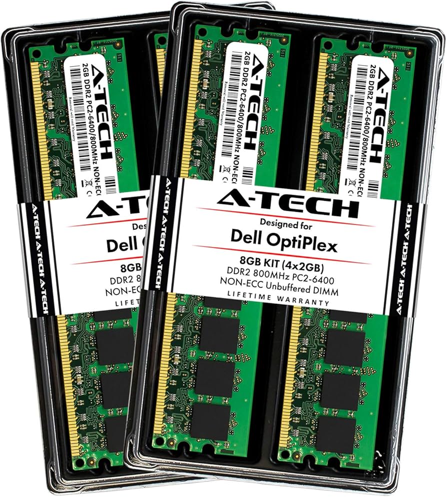 A-Tech 8GB (4X 2GB) Memory RAM Kit for Dell OptiPlex 960, 760, 755