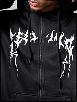 Amazon.com: SOLY HUX Men's Graphic Zip Up Hoodies Sweatshirt