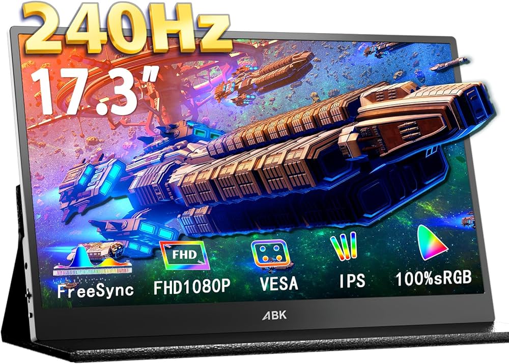 Amazon.co.jp: モバイルモニター 17.3インチ 240Hz ABK ゲーミング