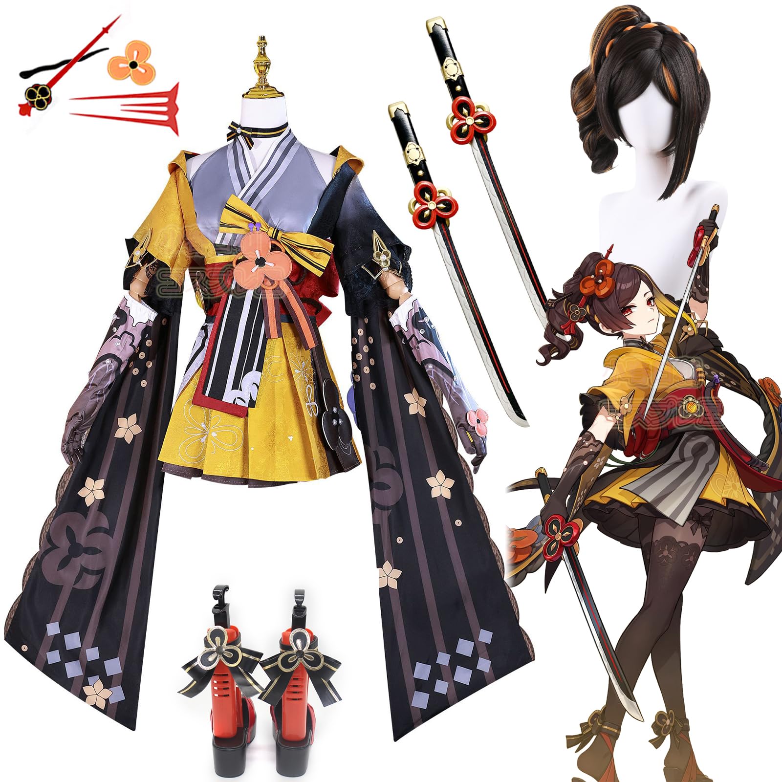 Amazon.co.jp: [CHIASA] 原神 千織 コスプレ ちおり Chiori コスプレ