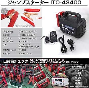 Amazon | 88HOUSE ジャンプスターター 12V 24V 大容量 修理対応可