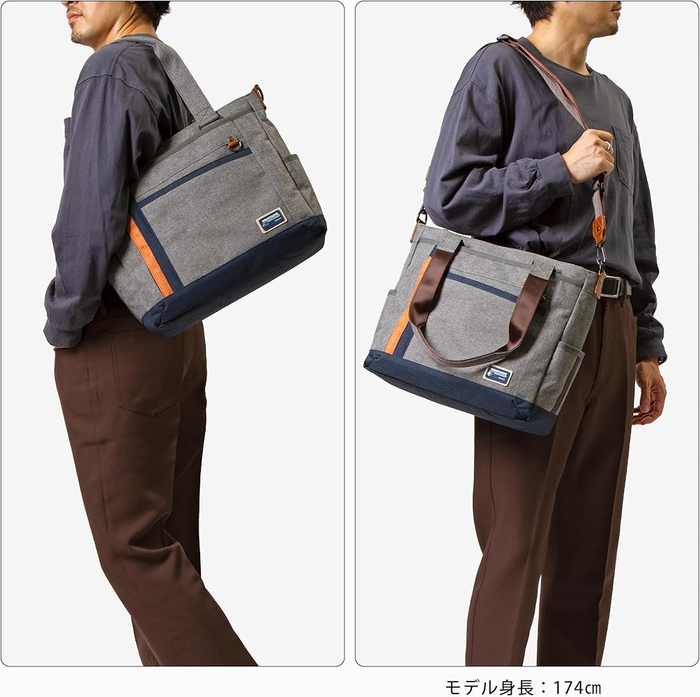 Amazon | [ムスタッシュ] トートバッグ ショルダーバッグ 2way a4