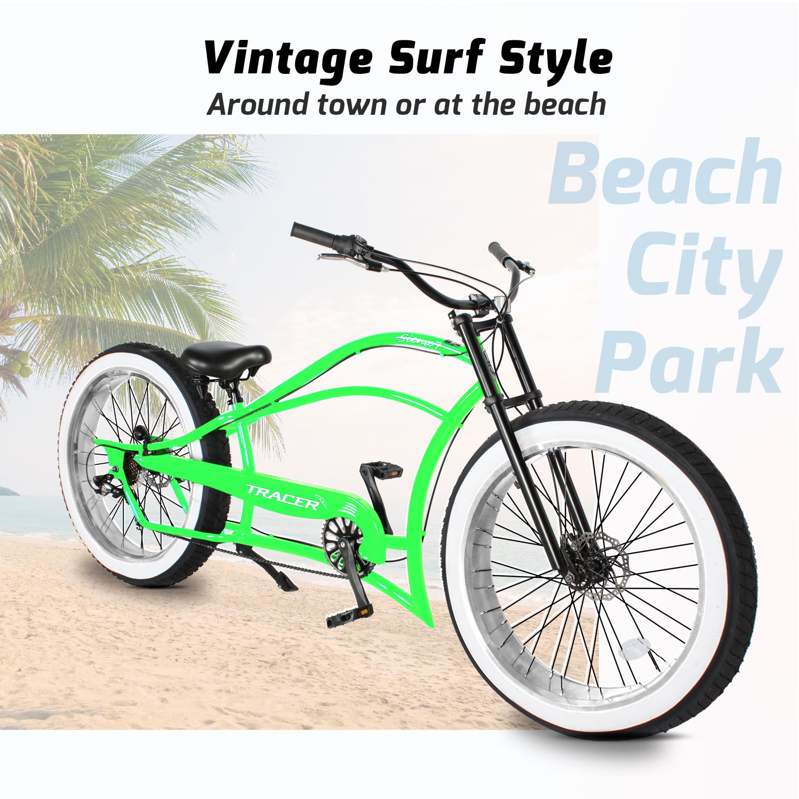 Amazon | Tracer Siena ストレッチビーチクルーザーバイク 大人用