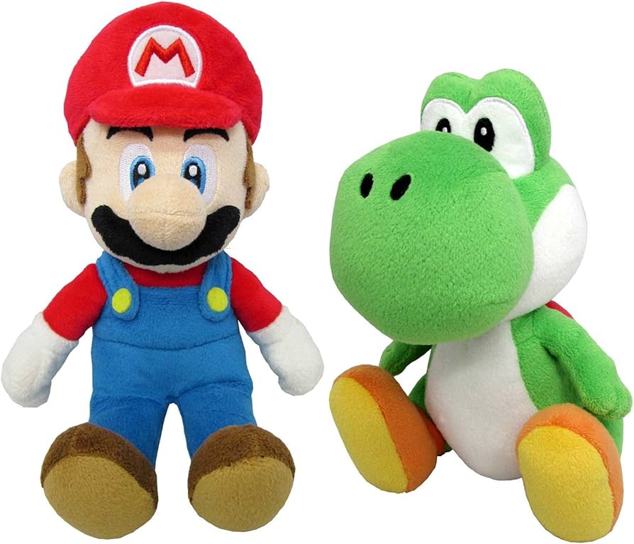 Amazon.co.jp: マリオ＆ヨッシー(S) ぬいぐるみ 2種セット 【座高約
