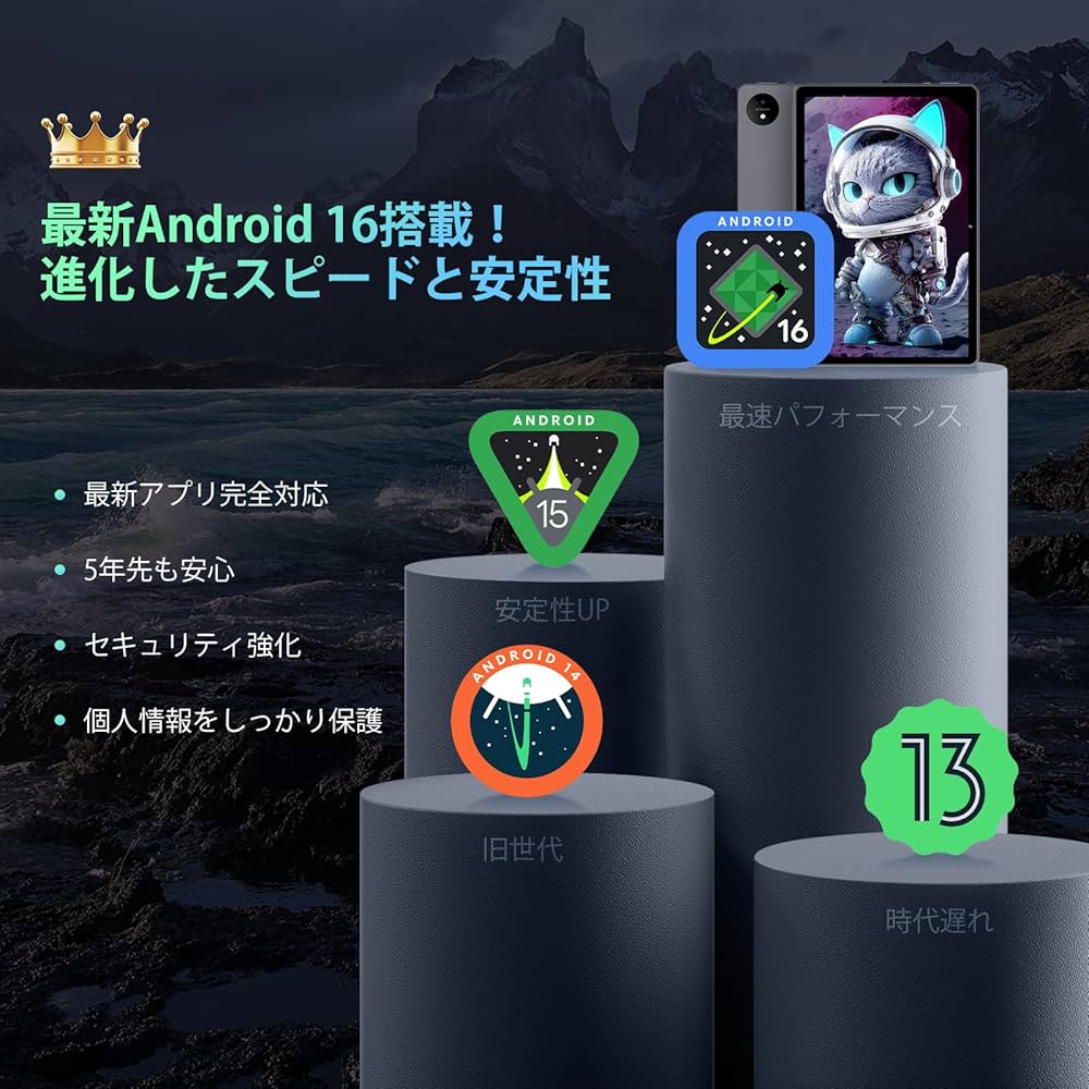 Amazon.co.jp: MENTUME Android 16 タブレット 11インチ 大画面