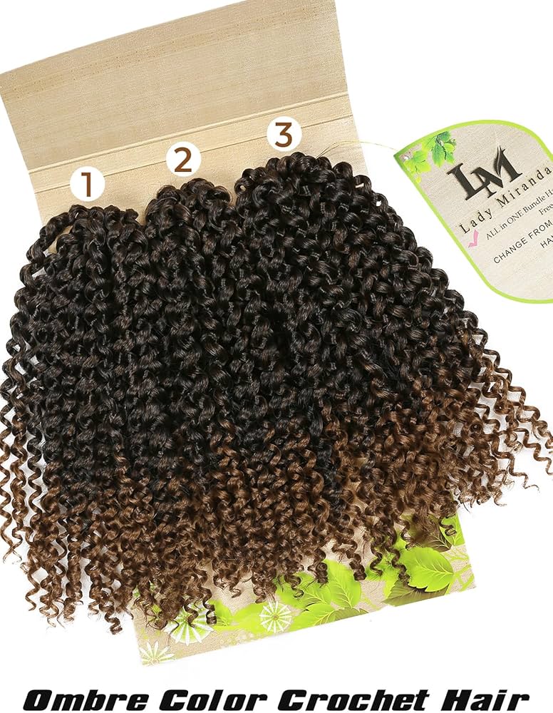 Amazon.com : LADY MIRANDA Afro kinky Curly Crochet Hair Marlybob