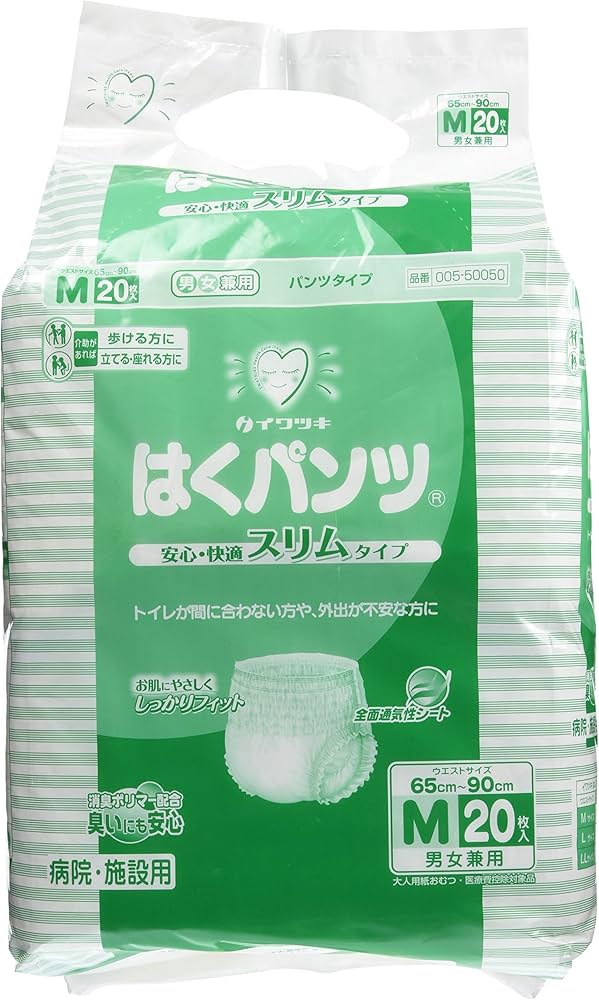 Amazon | はくパンツスリムタイプ(病院施設用) M(20枚入り) イワツキ
