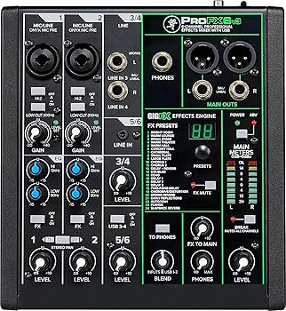 Amazon.com: Mackie ProFX6v3 6-Channel Mixer with USB and Effects
