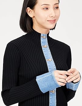 Amazon | [ダブルスタンダードクロージング] デニムドッキングニット