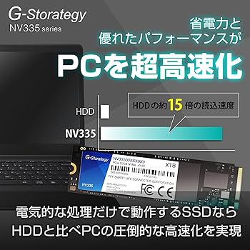 Amazon | SSD 2TB m.2 Gen3 ×4 NVMe G-Storategy Type 2280 内蔵 読込