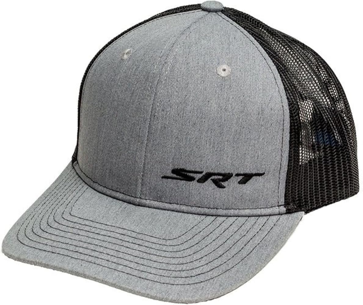 Dodge SRT Snapback Trucker Hat – Heather Grey & Black Mesh Cap