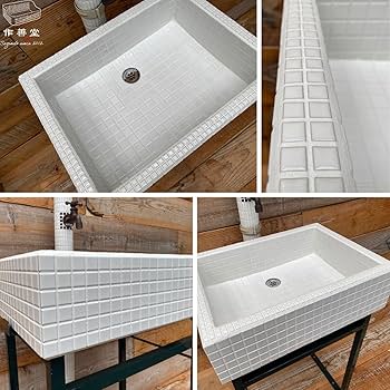 Amazon.co.jp: 作善堂 ガーデンシンク タイルシンク ガーデンパン 屋外