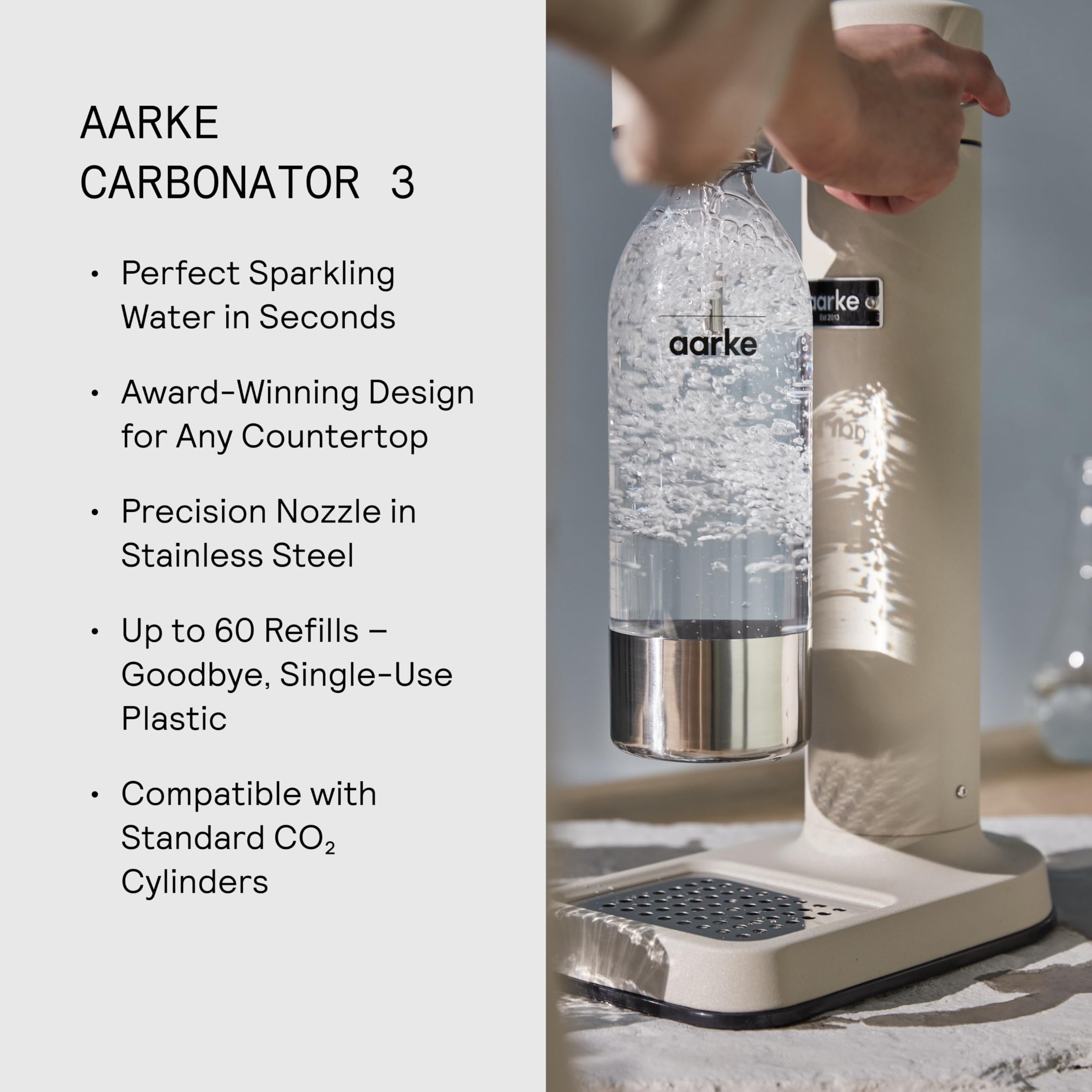 Amazon | 【国内正規品】AARKE Carbonator Ⅲ (Sand Beige) ソーダ