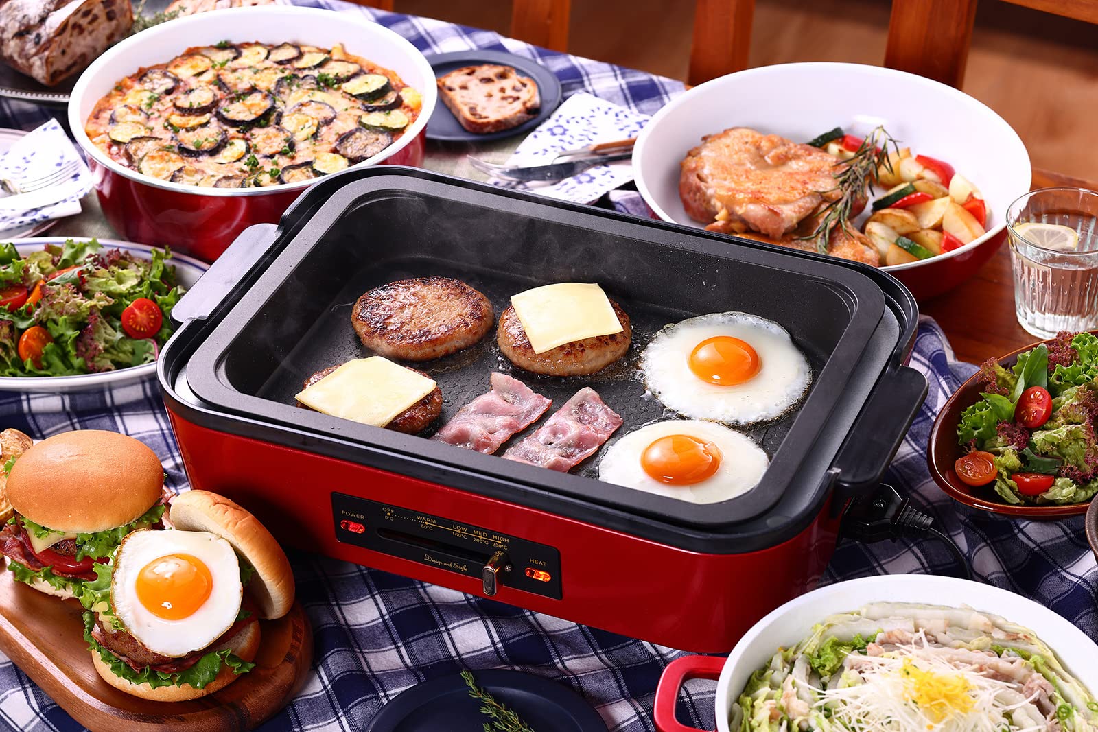 Amazon | D&S ディーアンドエス 油跳ねしにくいホットプレート