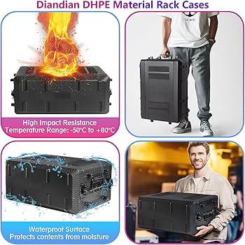 Amazon.co.jp: Diandian 2U ラックケース 浅い 深さ16インチ ラック