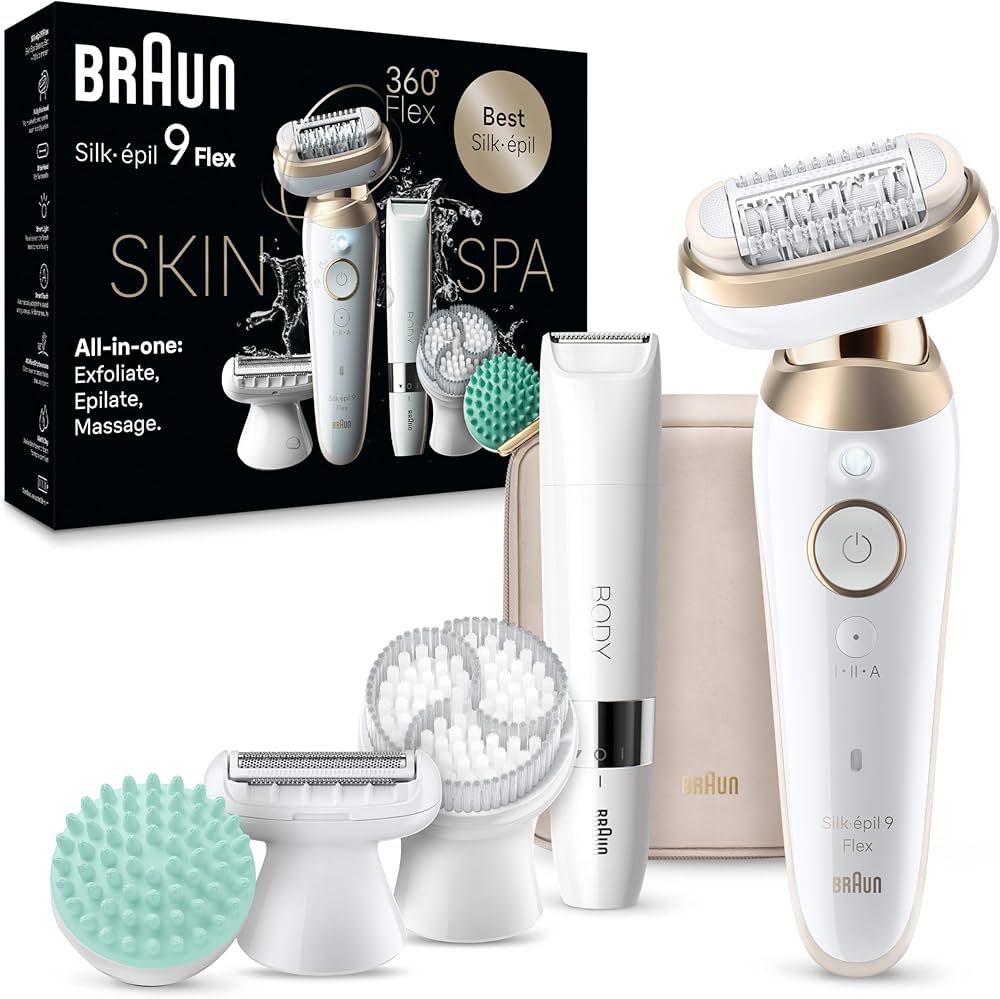 Amazon.com : Braun Epilator Silk-épil 9 Flex SkinSpa, Hair Removal