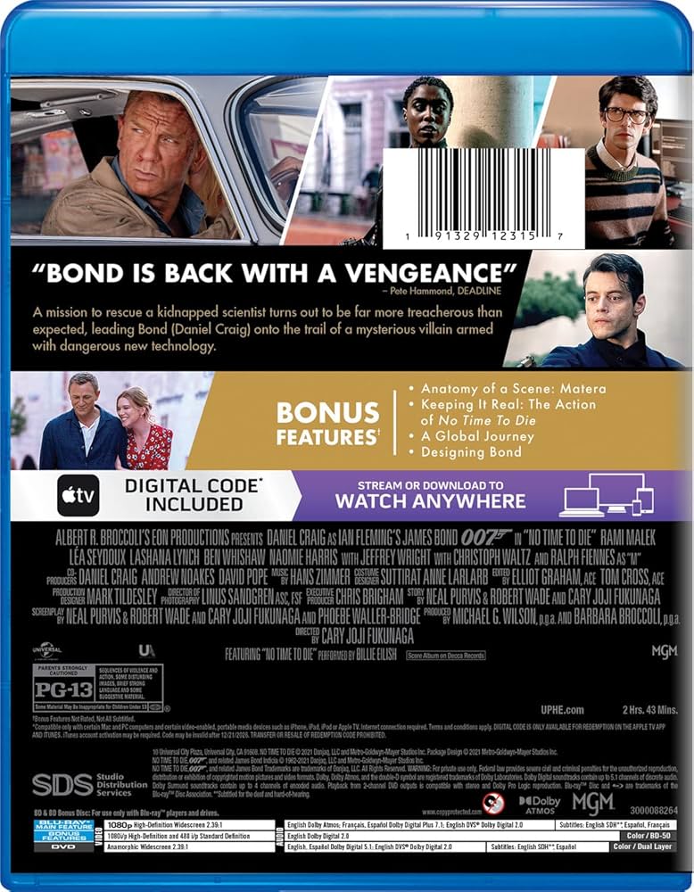 Amazon.com: No Time to Die (2021) - 3-Disc Collector's Edition Blu