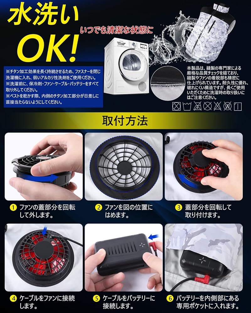 Amazon.co.jp: [UNISO] 新モデルファン付きベスト空調作業服 ファン
