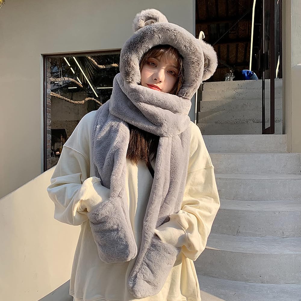 Amazon | [HGJH] マフラー レディース 可愛い 帽子 手袋 マフラー