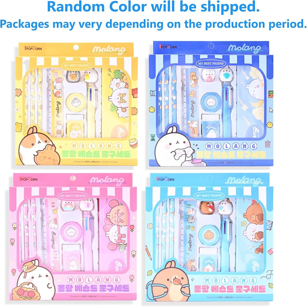 Amazon | Molang ベストスクール文房具セット - かわいい韓国キット
