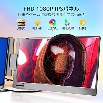 Amazon.co.jp: RAKUTOP モバイルモニター 14インチ トリプルモニター