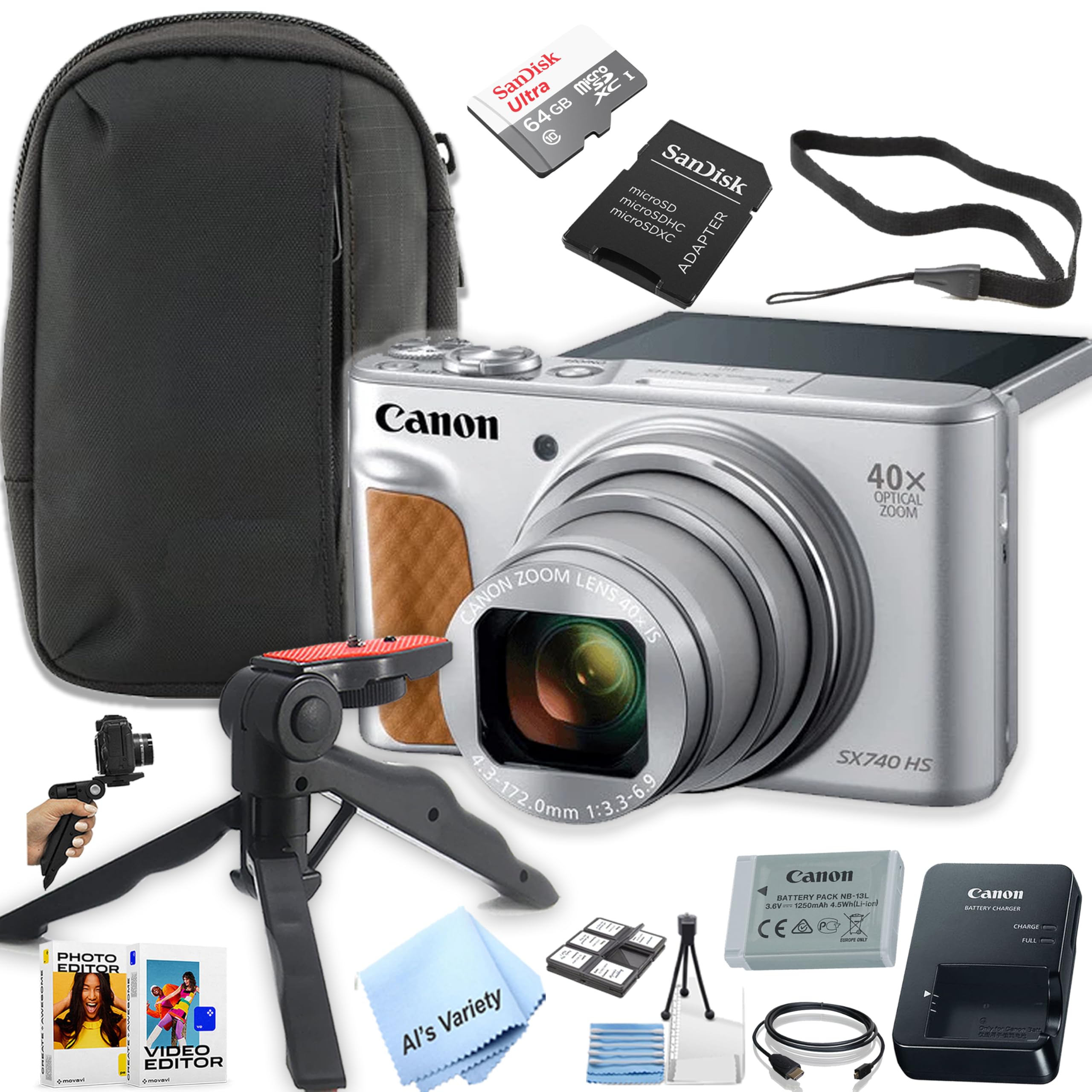 Amazon.com : Canon Powershot SX740 HS Compact Camera Bundle -+