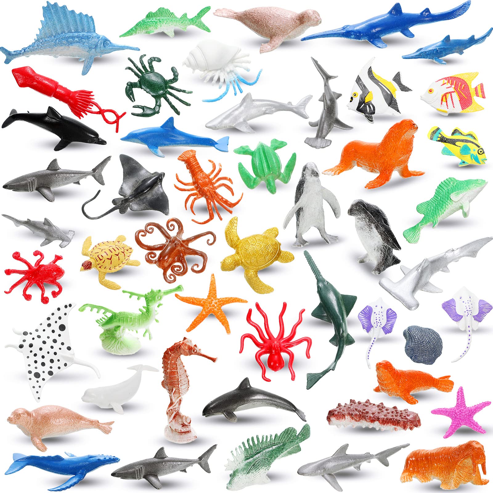 Amazon.com: Hungdao 96 Pieces Ocean Sea Animals Plastic Realistic